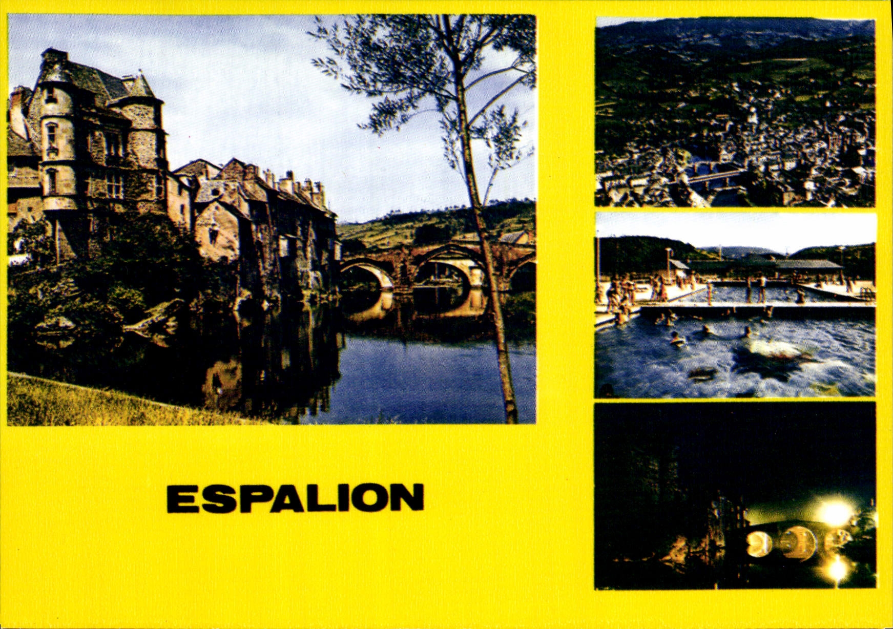 CPA Espalion Aveyron Le pont vieux et le palais 