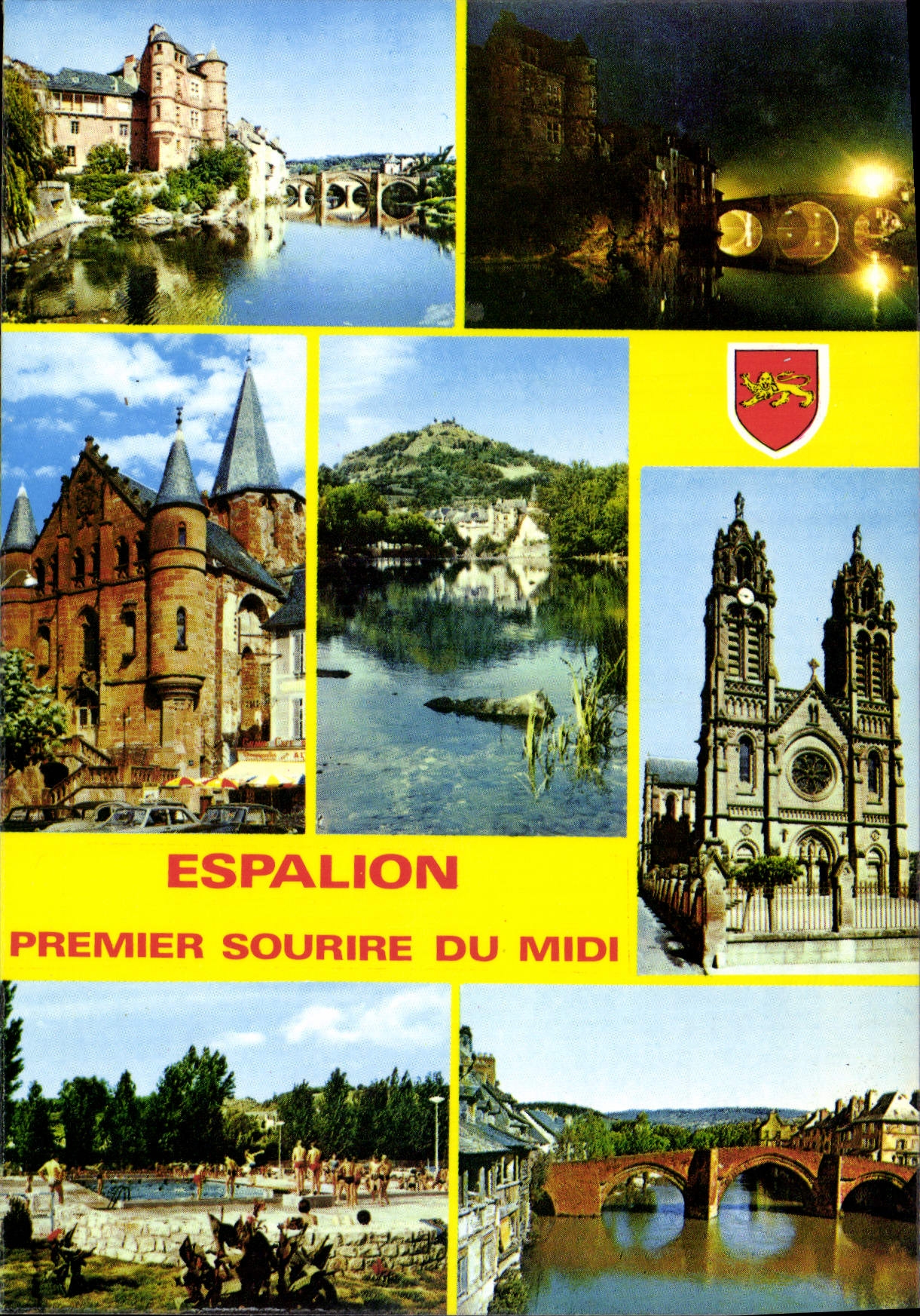 CPA Espalion Aveyron Le vieux Palais L'Hotel de Ville 