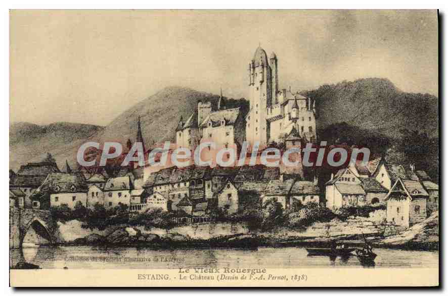 Estain - Le Château (Dessin de F.-A. Pernot, 1838)