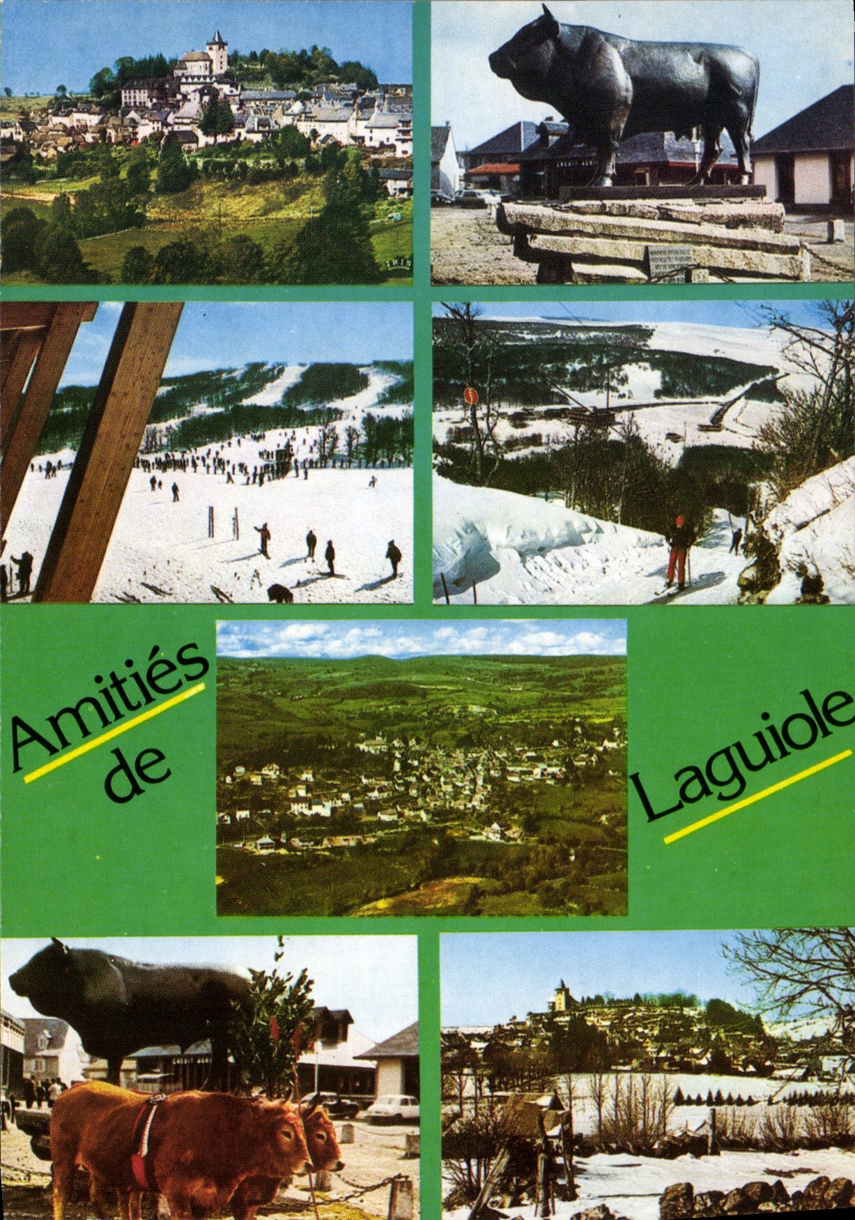 CPA Laguiole Aveyron Vue generale Les pistes de ski 