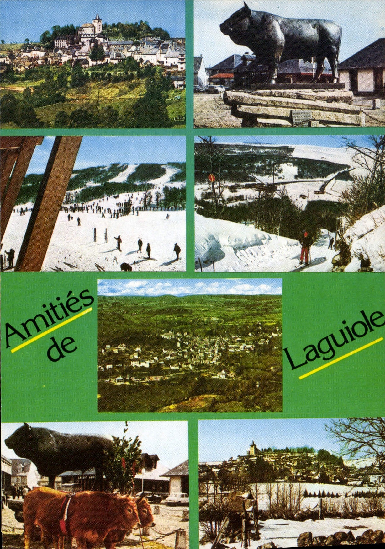 CPA Laguiole Aveyron Vue generale Les pistes de ski 