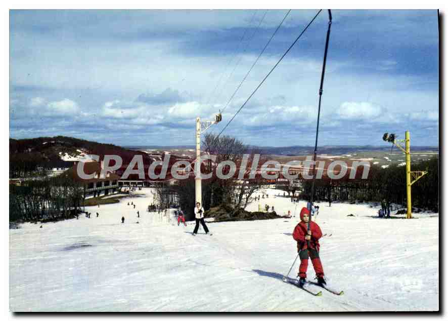 CPA Laguiole Aveyron Les pistes de ski 