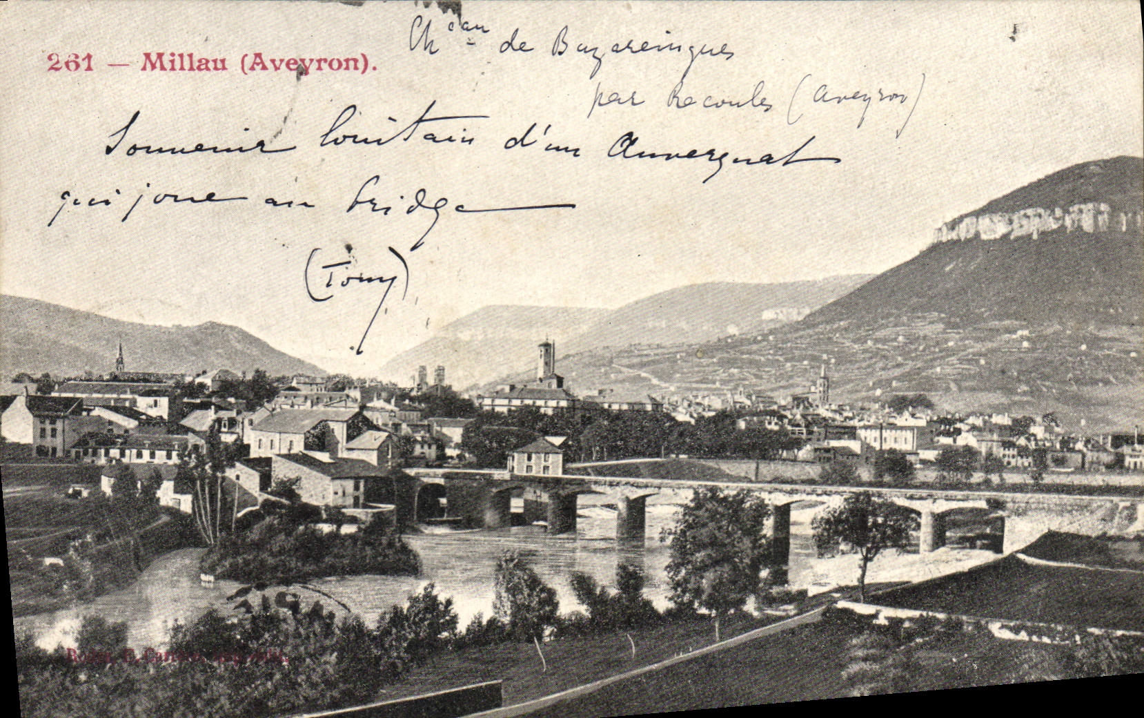 Millau (Aveyron) — panorama du pont d'Anneyron — éditeur Robert & Cie, n°261