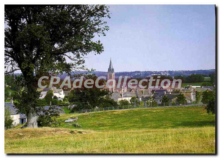 CPA Aveyron pittoresque Sainte Genevieve sur Argence Vue partielle du Village 
