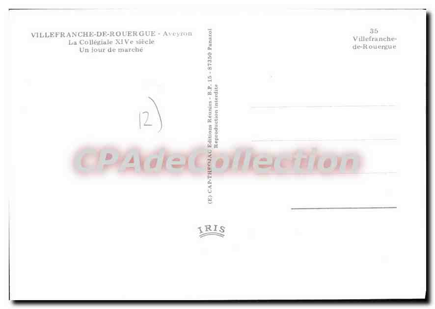 Villefranche-de-Rouergue — La Collégiale XIIe siècle — Éditeur IRIS — Reverso
