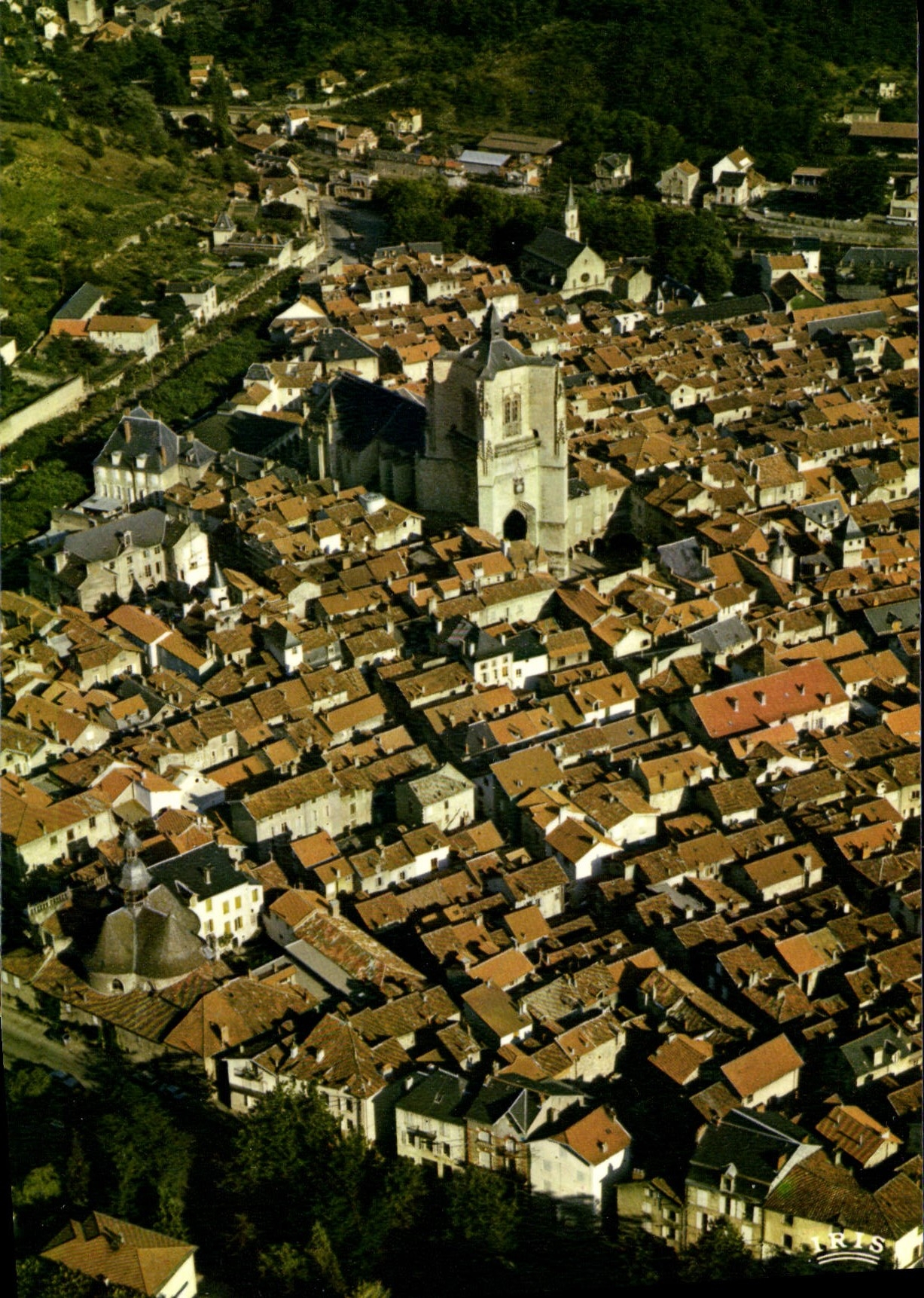 CPA En avion au dessus de Villefranche de Rouergue Aveyron 