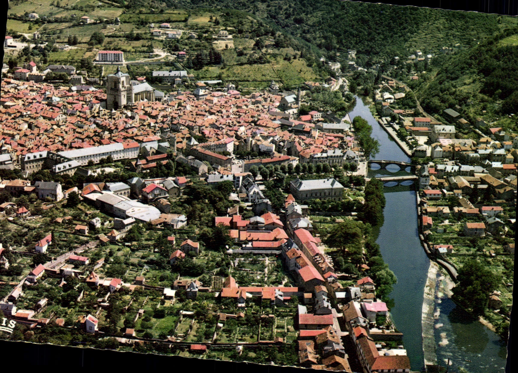 Villefranche-de-Rouergue — Vue générale aérienne — Editions Méliennes & Théodolac, série 12