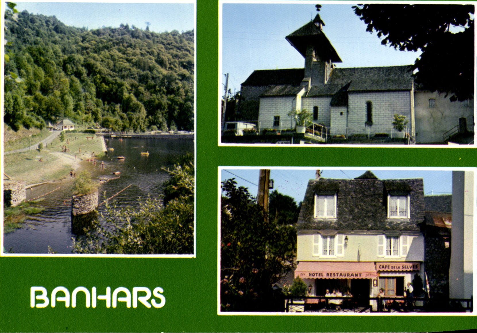 CPA Banhars Aveyron Le Camping de Laurariol L'Eglise L'Hotel de la Selves 