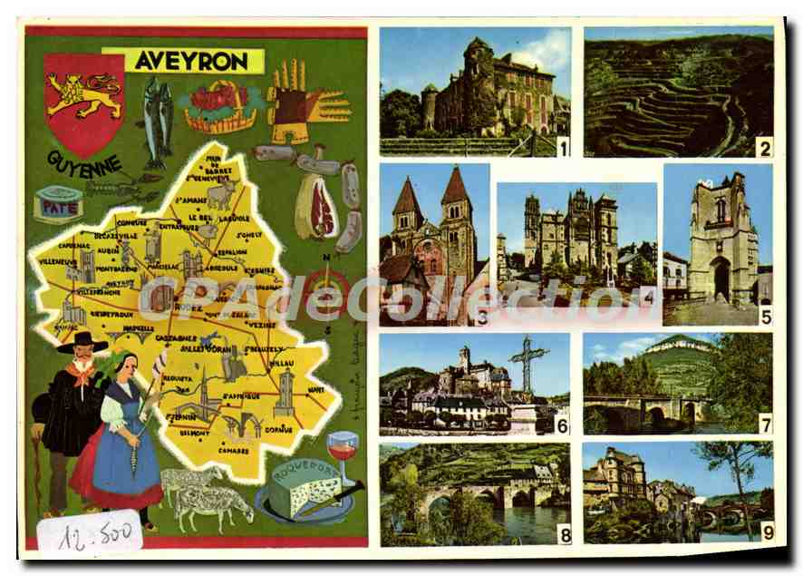 Aveyron — Carte touristique — CAP-THEMA