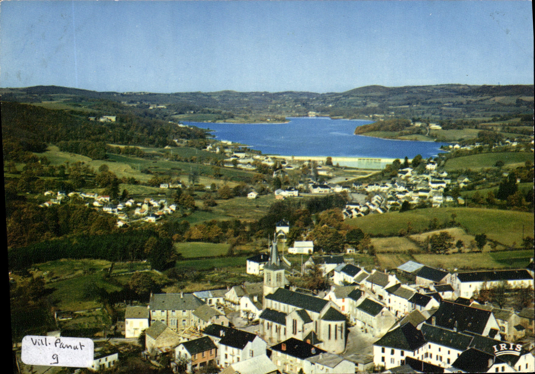 CPA Villefranche de Panat Aveyron Vue generale au Premier plan la Besse 