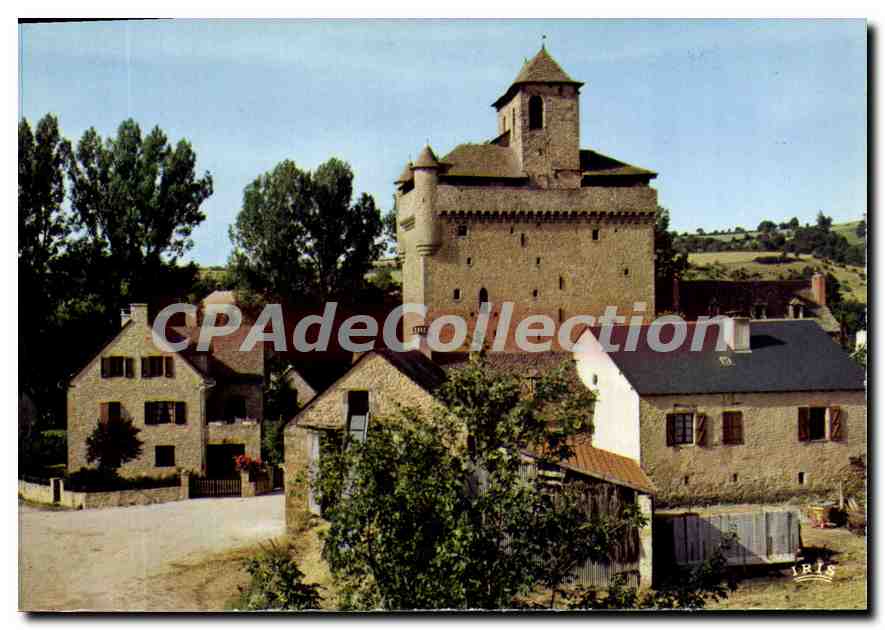 Inières (Aveyron) — Église fortifiée du XVème siècle — IRIS