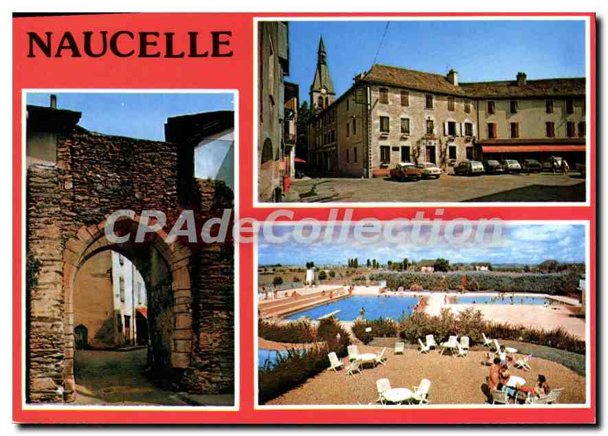 CPA Naucelle Station verte de vacances Porte des Angials Place de l'Hotel de Ville Piscine Climatise