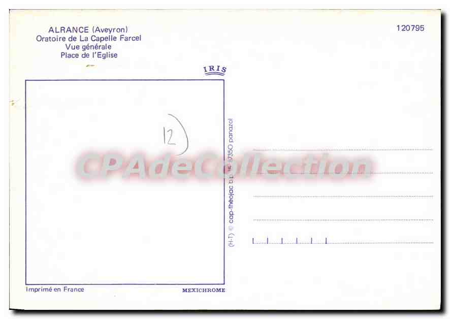 Alrance — Oratoire de La Capelle Farcel — IRIS — Reverso