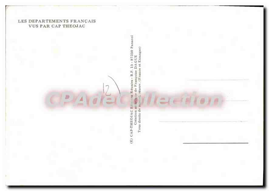 CPA Aveyron Guyenne  — Verso