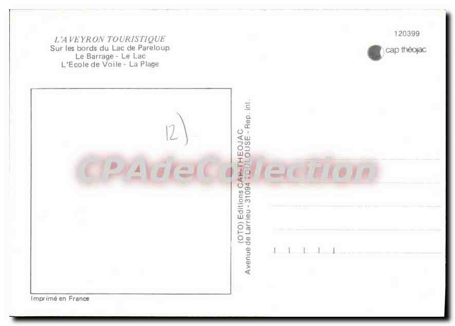 CPA Amities de Pareloup  — Verso