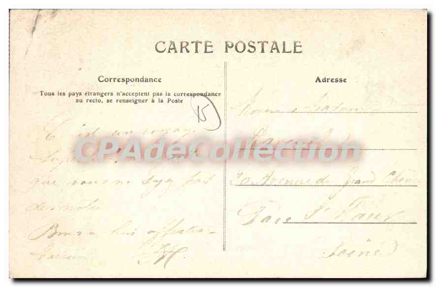 CPA Cantal Vic sur Cere Vue generale  — Verso