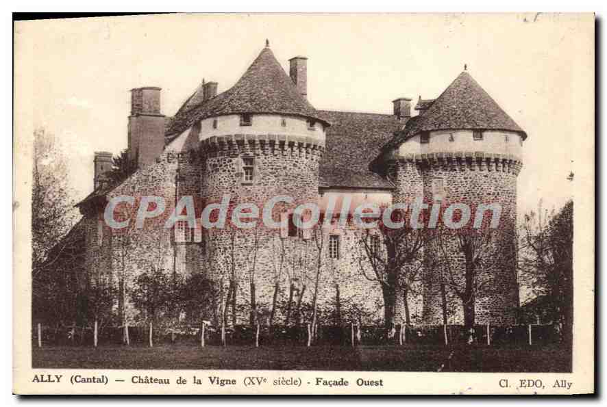 CPA Ally Cantal Chateau de la Vigne Facade Ouest 