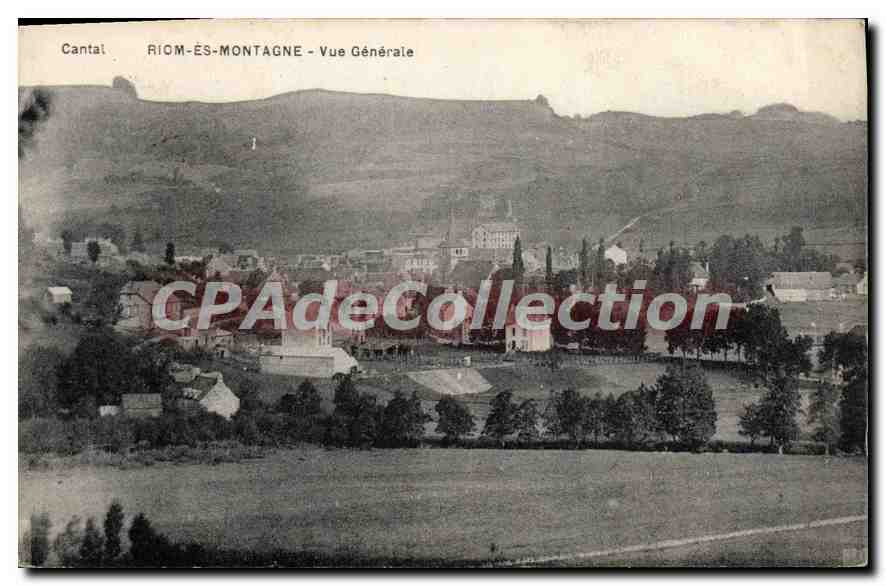 CPA Cantal Riom des Montagne Vue Generale 