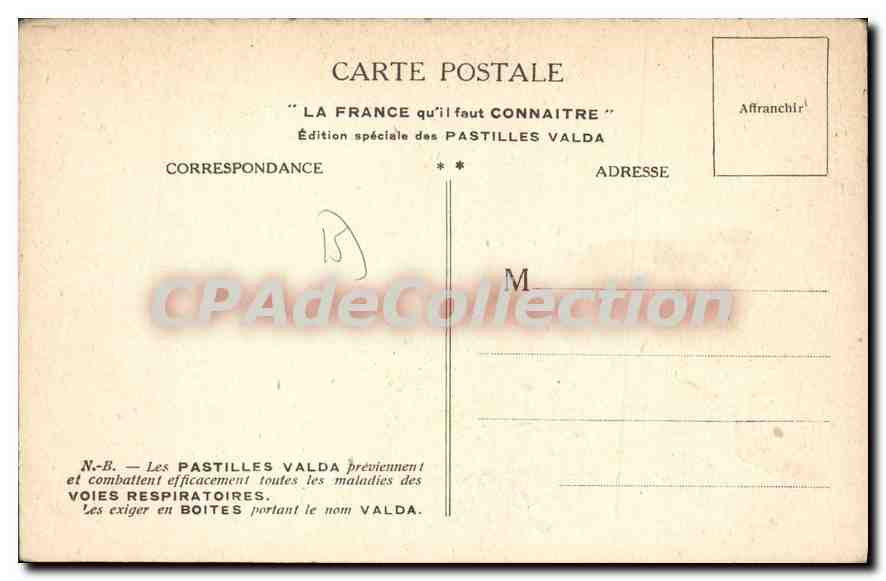 CPA Dep du Cantal Aurillac  — Verso