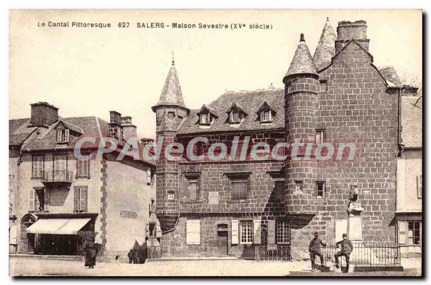 CPA Le Cantal Pittoresque Salers Maison Sevestre 