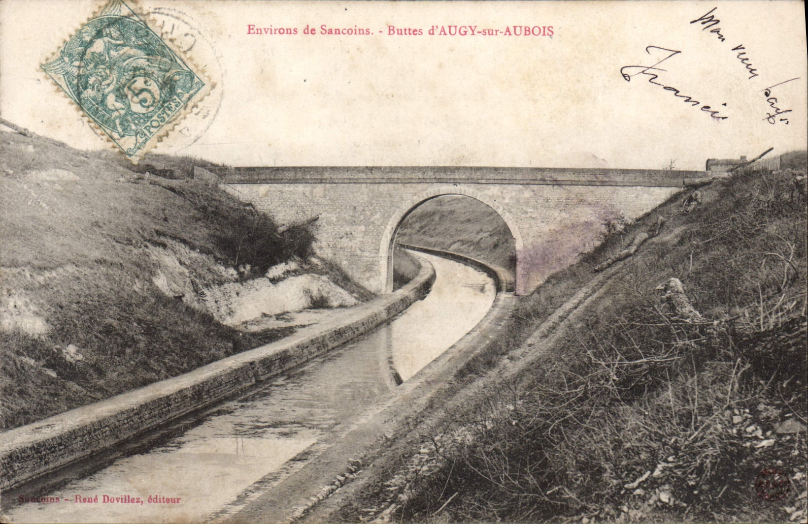 Buttes d'AUGY-sur-AUBOIS — Vue du canal et du viaduc — René Dovillez, éditeur