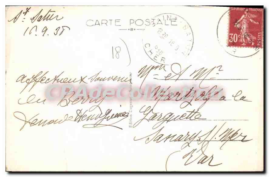 CPA SAINT-SATUR vue générale — Rückseite