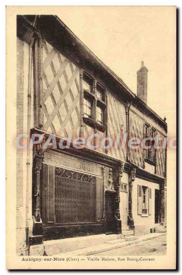 CPA AUBIGNY-sur-NERE rue bourg Coutant