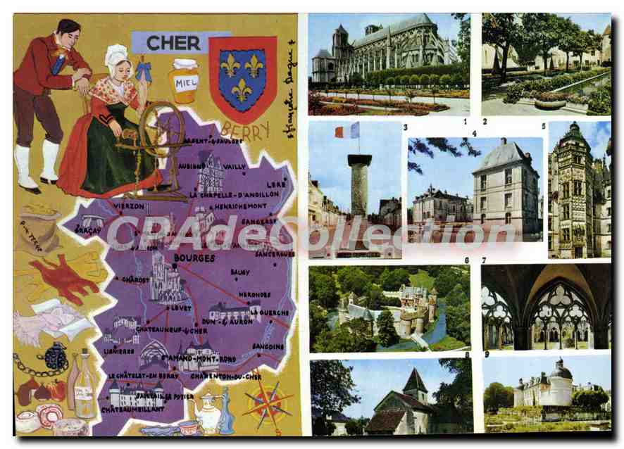 CPSM CHER BOURGES ST AMAND MONTROND BRUERE ALLICHAMPS LIGNIERES MEILLANT AINAY le VIEIL NOIRLAC NOHA