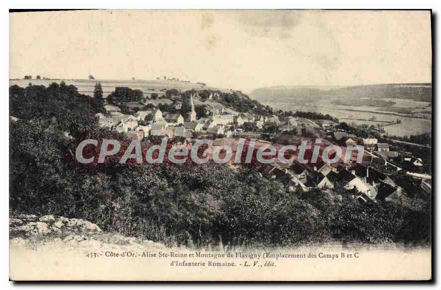 Alise-Sainte-Reine et Montagne de Flavigny — Emplacement des Camps B et C d'Infanterie Romaine — L. V., édit.
