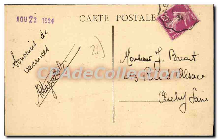 NOLAY — Maison Natale de Carnot — Phot. Downier-Madur — Verso