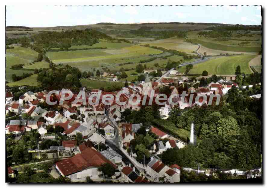 Saint-Seine-l'Abbaye — Vue générale aérienne — Photographie A.D.E.M.