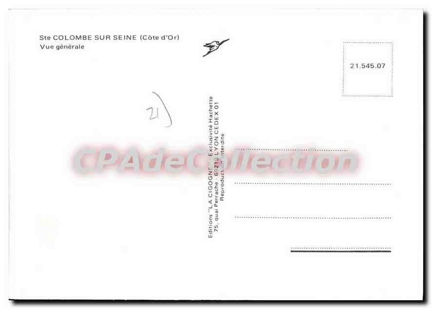Colombe-sur-Seine — Vue générale — Editions 'LA CIGOGNE' n°21.545.07 — Reverso