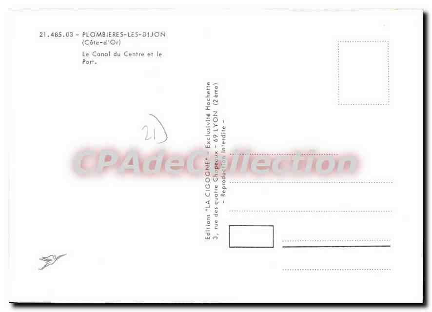 CPSM PLOMBIERES-les-DIJON — Rückseite