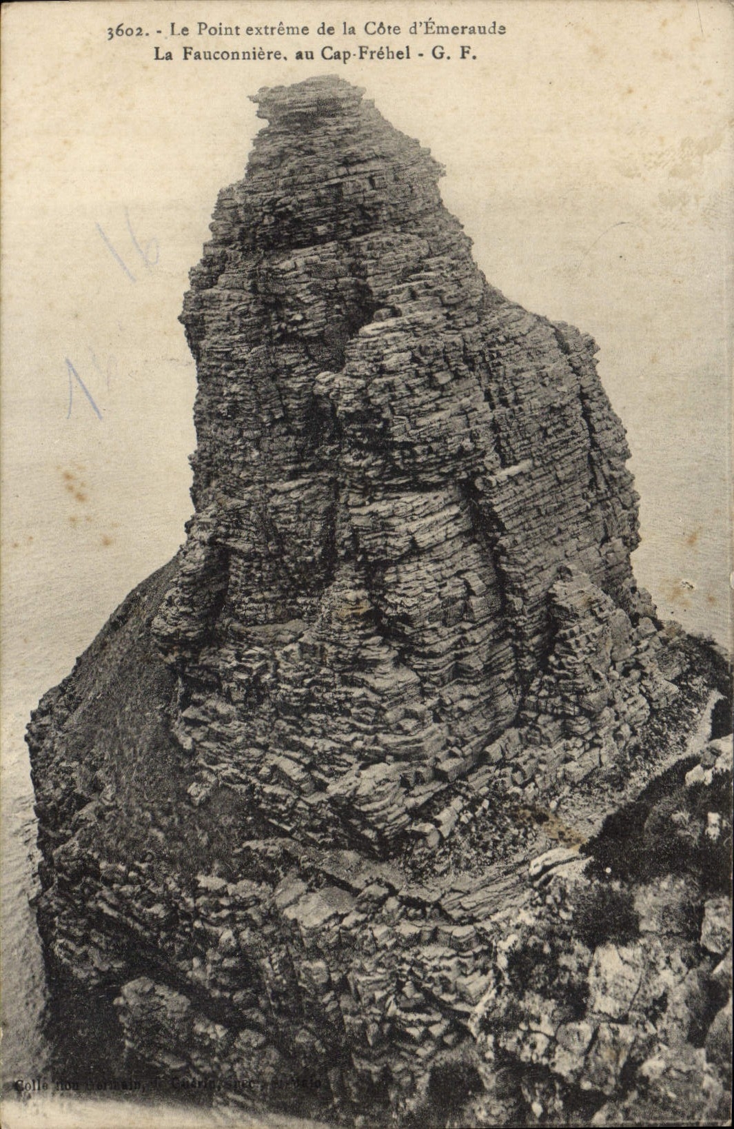 Le Point extrême de la Côte d'Émeraude — La Fauconnière au Cap-Fréhel — G. F. — n° 3602