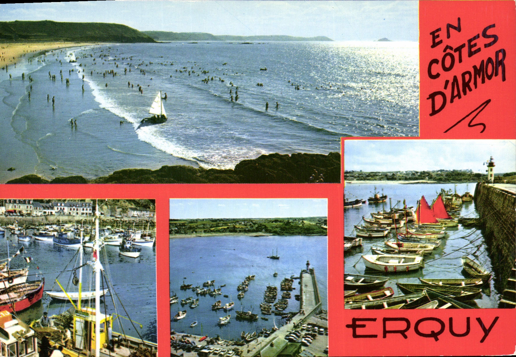 Erquy — Plage, port et phare — Éditions 'La Cigogne' n°22.054.68