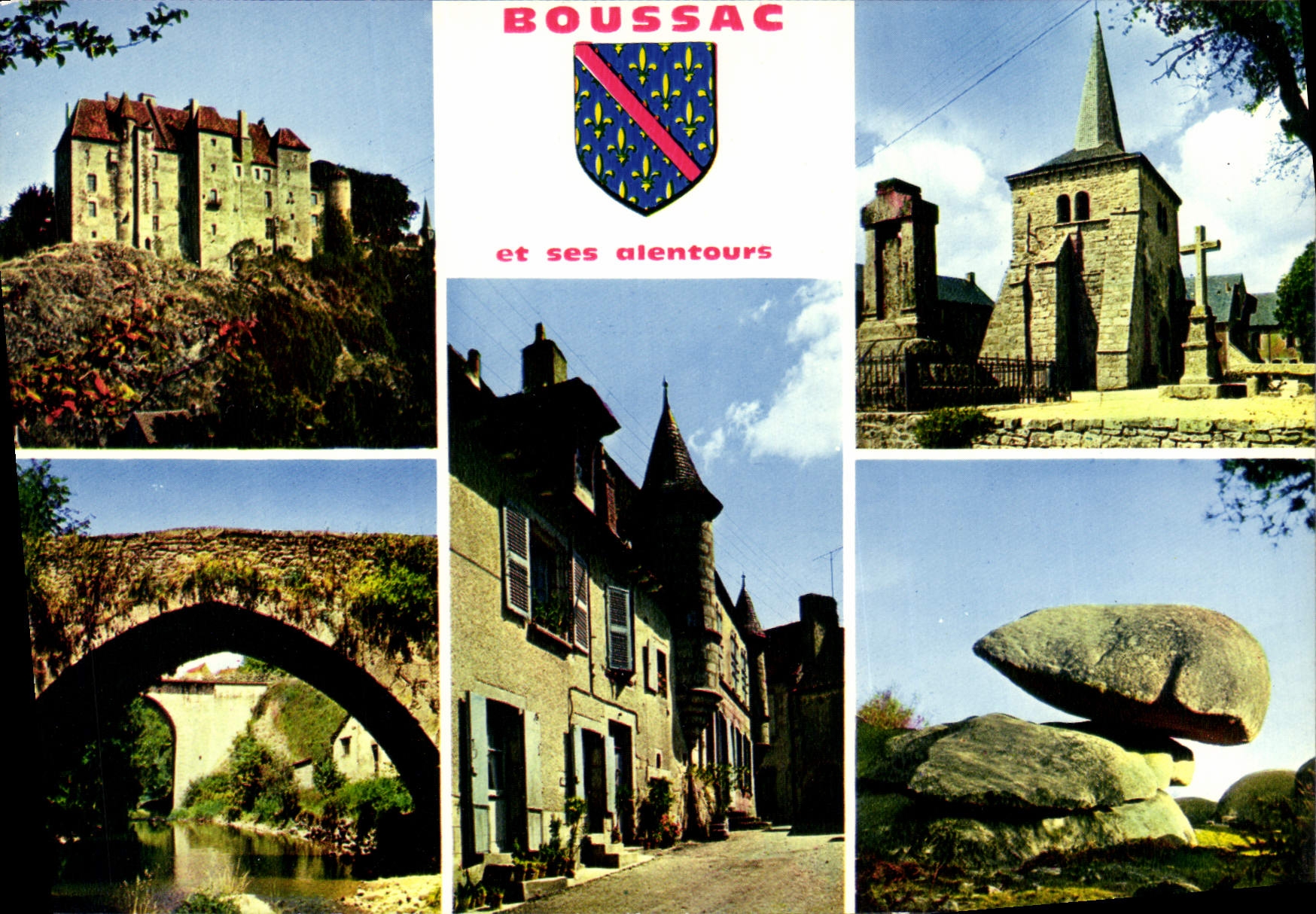 CPSM BOUSSAC château église la Cure