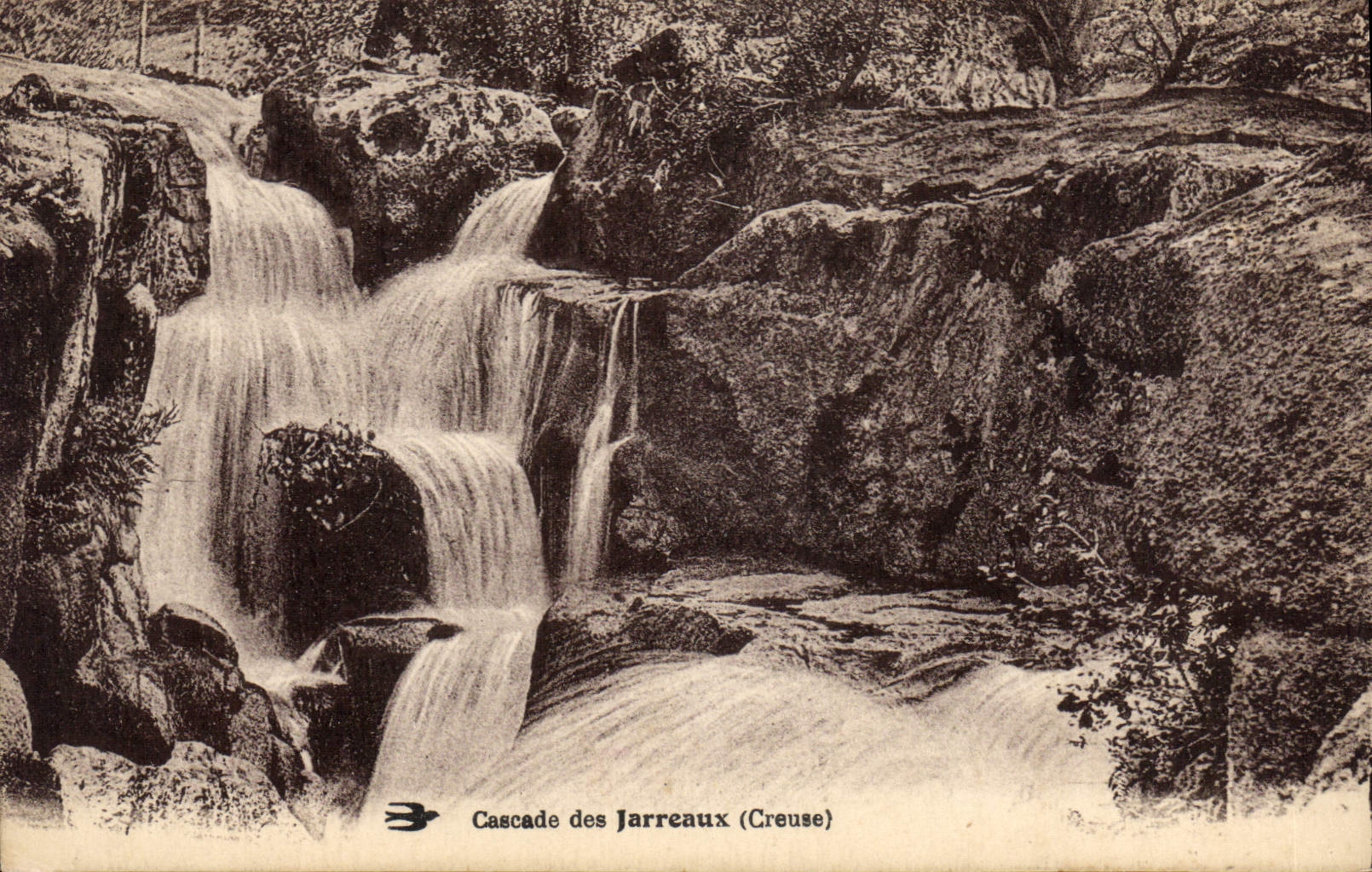 Cascade des Jarreaux (Creuse) — vue de la cascade — éditeur non identifié