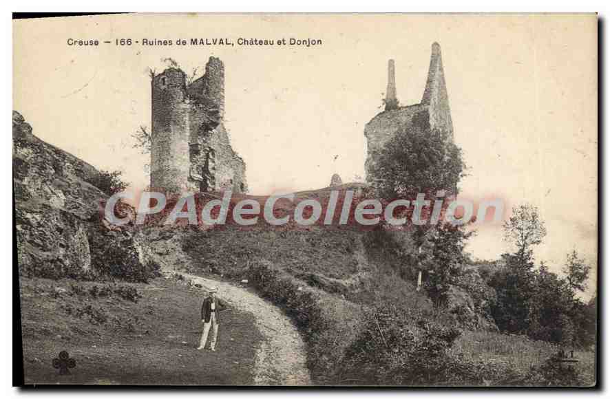 Ruines de MALVAL, Château et Donjon — Creuse — n°166