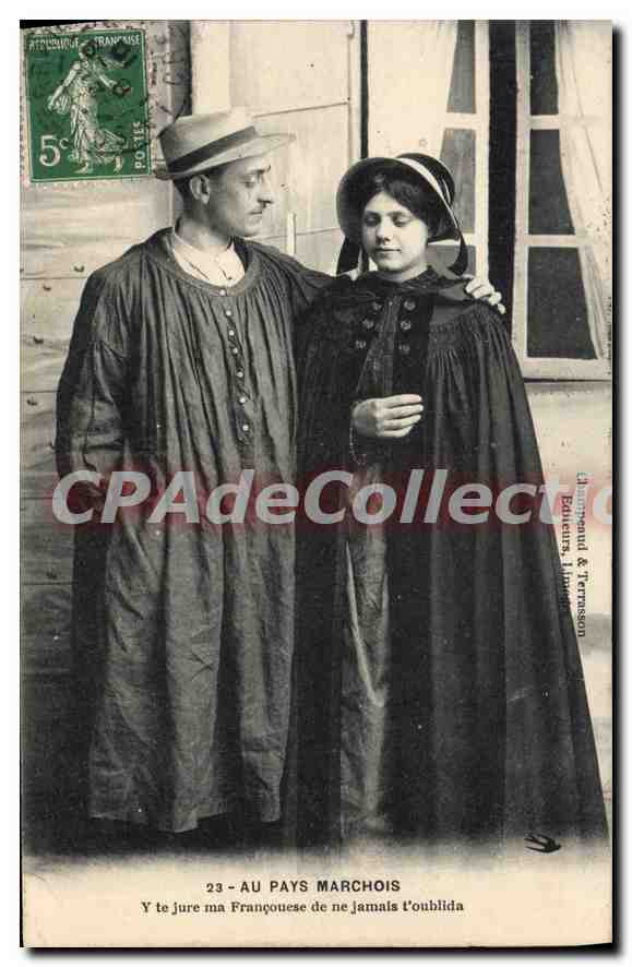 Au Pays Marchois — couple en costume traditionnel — Baurend & Terrasson n°23