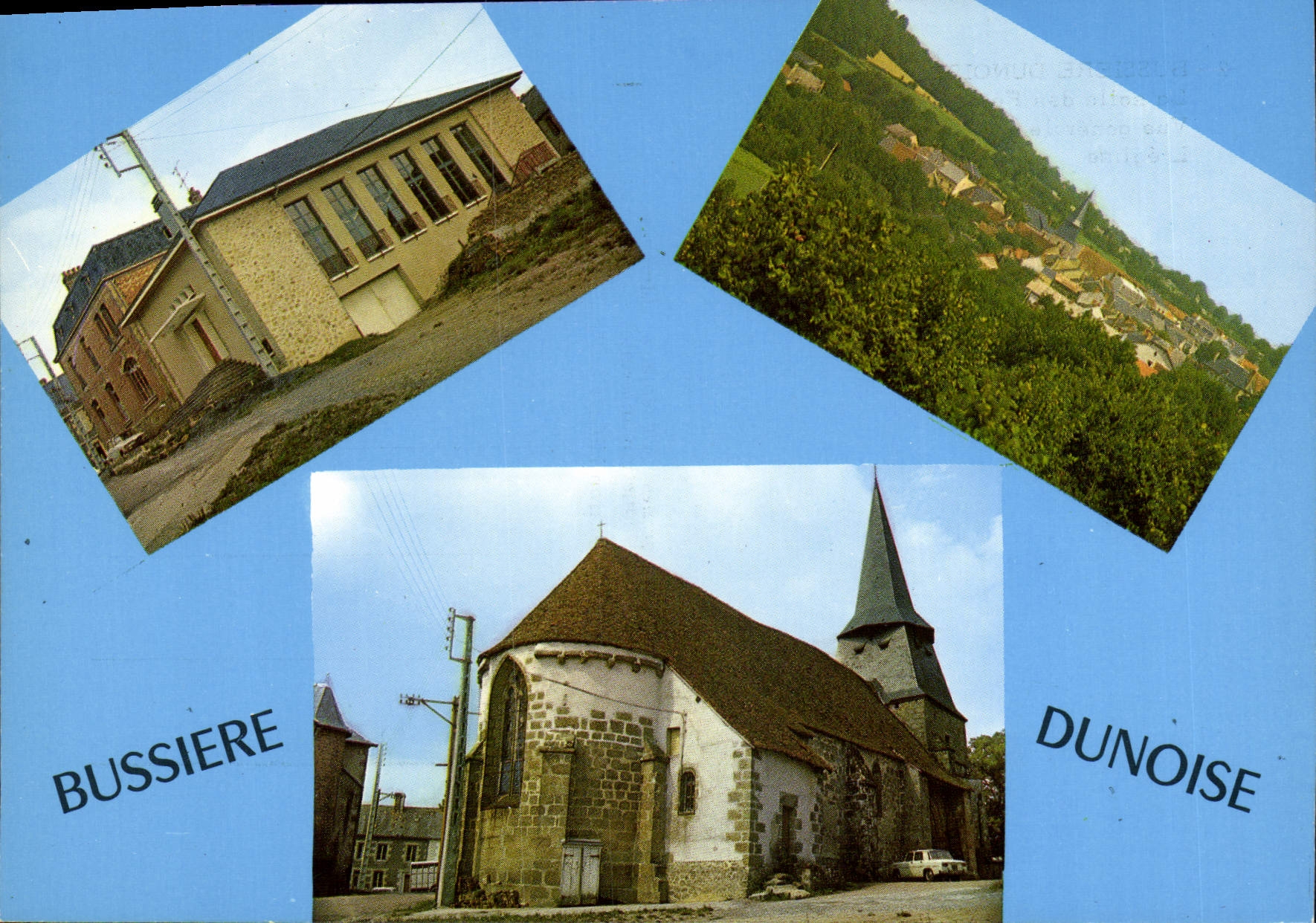 Bussière-Dunoise — Vue générale et église — Éditions Théolac, Dunoise