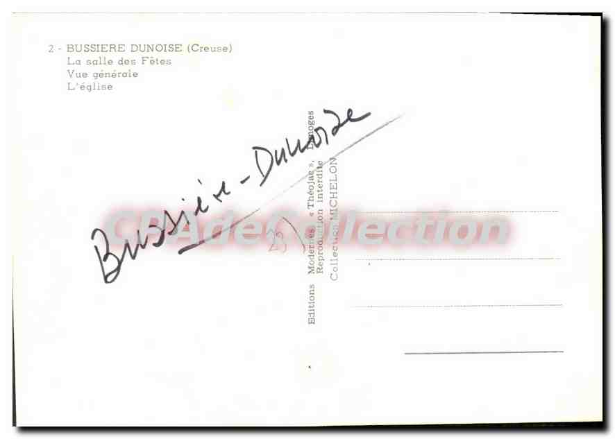 Bussière-Dunoise — Vue générale et église — Éditions Théolac, Dunoise — Reverso