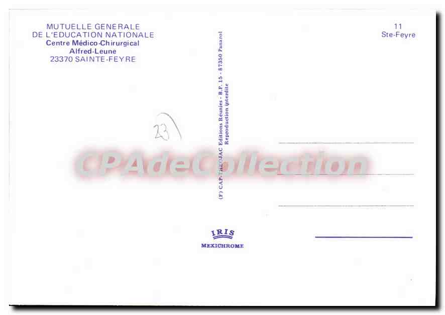 Centre Médico-Chirurgical Alfred-Leune — Sainte-Feyre — IRIS Mexichrome — Reverso