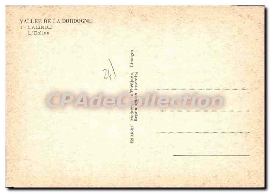 Lalinde — Die Kirche — Editions Théodéjac — Rückseite