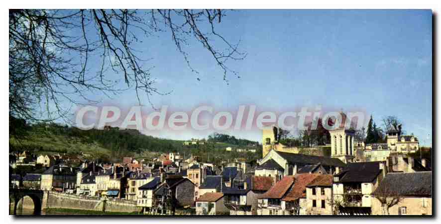 Montignac (Dordogne) — Maisons sur les bords de la Vézère — IRIS MEXICHROME n°33