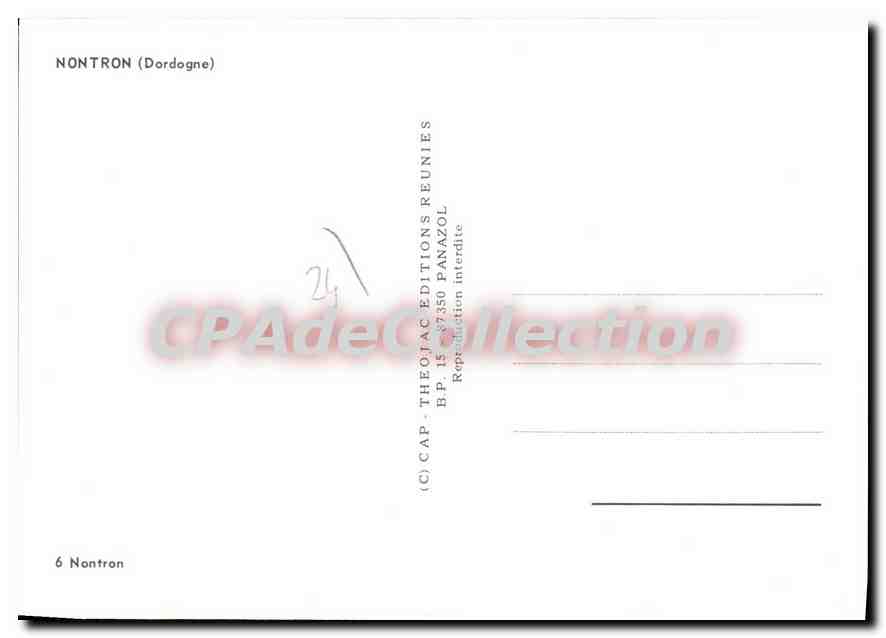 CPSM NONTRON — Rückseite