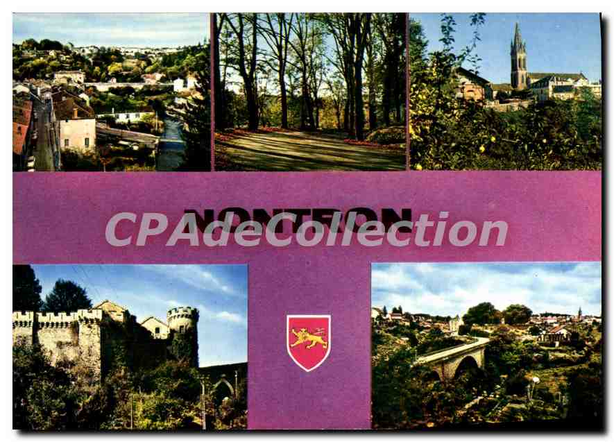 CPSM NONTRON vue générale église viaduc