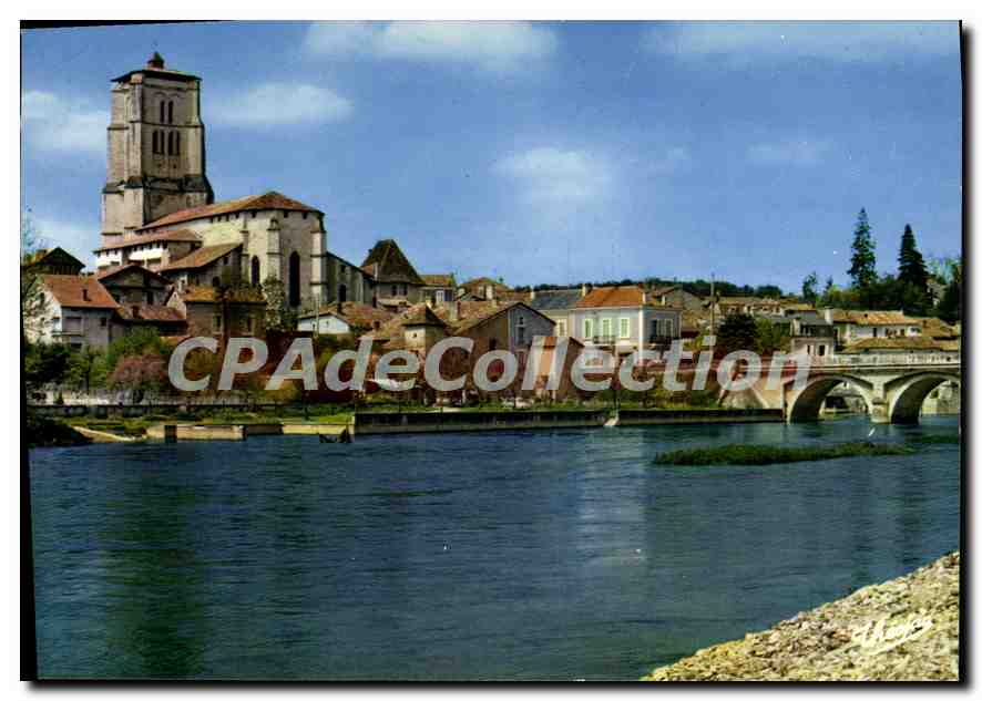 Saint-Astier (Dordogne) — vue générale et les bords de l'Isle — IRIS
