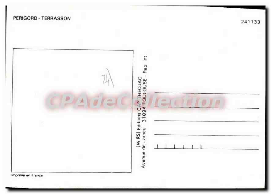Blason de Périgord et Terrasson — blasons adhésifs vinyle lavable — (M RS) Éditions Larrieu, Toulouse — Verso