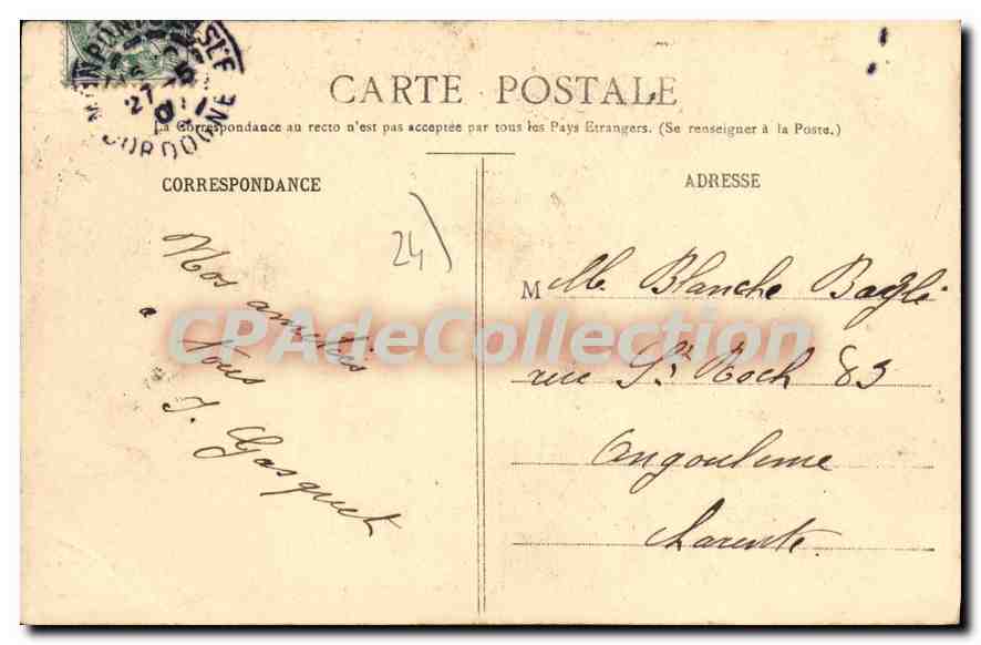 CPA MONPONT Chartreuse de Vauclaire — Verso