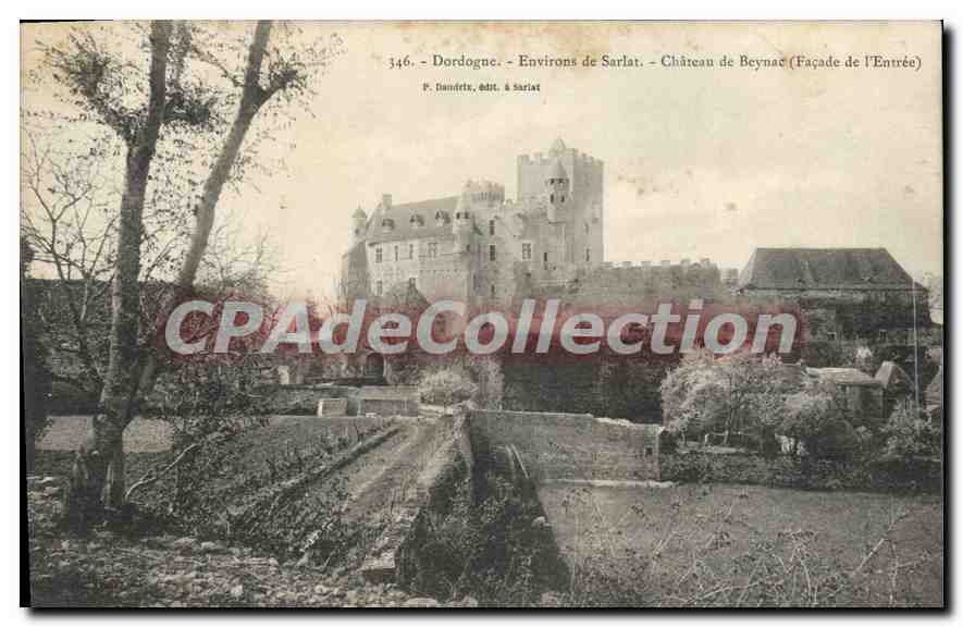 Schloss Beynac — Fassade der Eingangshalle — P. Dannéfret, Verlag in Sarlat